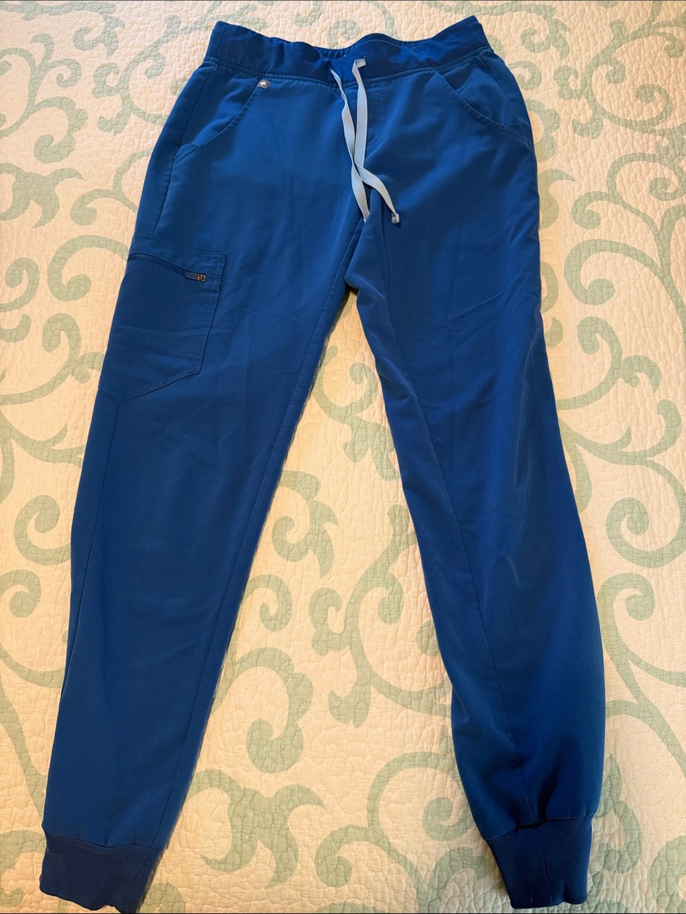 Figs Royal Blue Women's Zamora Jogger Pants with Drawstring